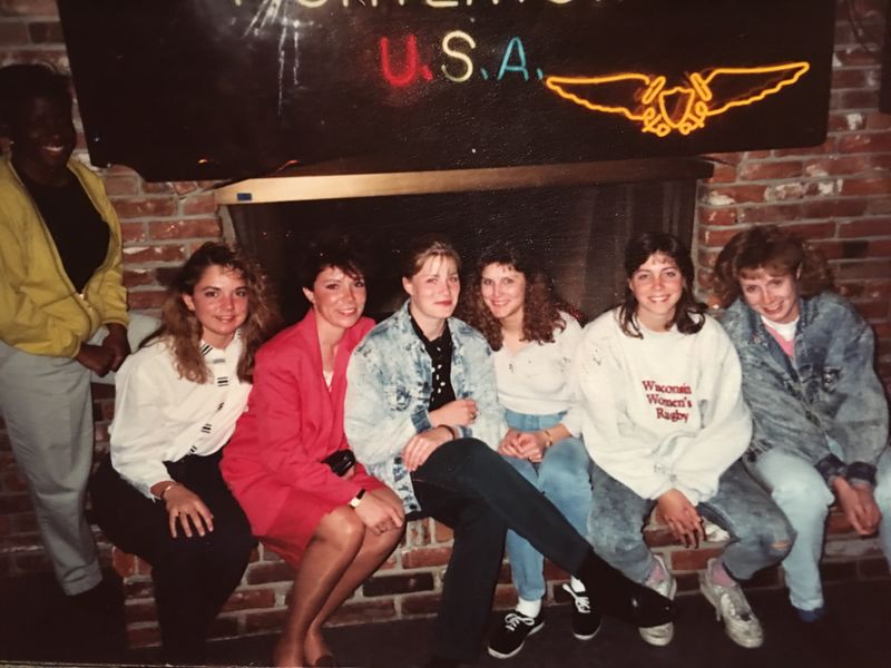 1991 spring women by Navy fireplace.JPG